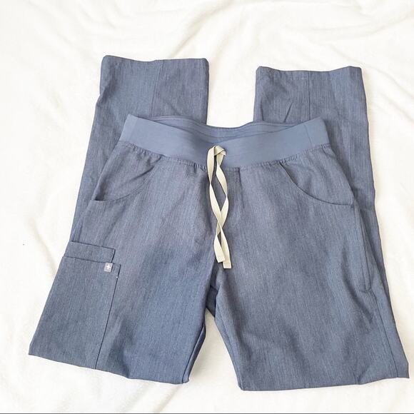 FIGS technical collection blue straight leg scrubs pants size small medical new - Picture 7 of 9